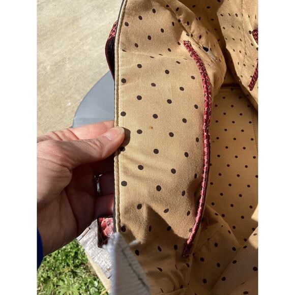 Kate Spade Tote Black Red Croc Embossed Y2K Work Career Travel Large Bag Preppy - Picture 13 of 13